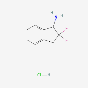 2,2-Difluoro-1,3-dihydroinden-1-amine;hydrochloride