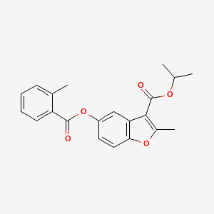 Isopropyl 2-methyl-5-((2-methylbenzoyl)oxy)benzofuran-3-carboxylate