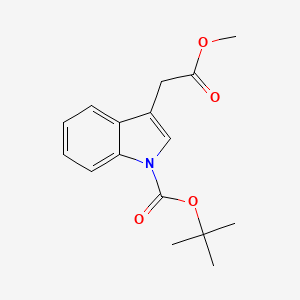 molecular formula C16H19NO4 B2723021 tert-butyl 3-(2-methoxy-2-oxoethyl)-1H-indole-1-carboxylate CAS No. 370562-34-8