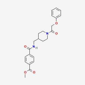 Methyl 4-(((1-(2-phenoxyacetyl)piperidin-4-yl)methyl)carbamoyl)benzoate
