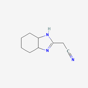 2-(3a,4,5,6,7,7a-hexahydro-1H-1,3-benzodiazol-2-yl)acetonitrile