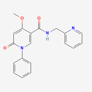 molecular formula C19H17N3O3 B2723029 4-甲氧基-6-氧代-1-苯基-N-(吡啶-2-基甲基)-1,6-二氢吡啶-3-甲酰胺 CAS No. 2034528-15-7