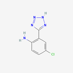 molecular formula C7H6ClN5 B2723041 4-chloro-2-(1H-tetrazol-5-yl)-aniline CAS No. 26668-55-3