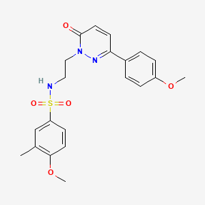 4-methoxy-N-(2-(3-(4-methoxyphenyl)-6-oxopyridazin-1(6H)-yl)ethyl)-3-methylbenzenesulfonamide