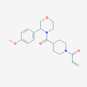 1-[4-[3-(4-Methoxyphenyl)morpholine-4-carbonyl]piperidin-1-yl]prop-2-en-1-one