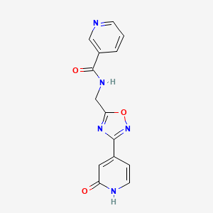 N-((3-(2-oxo-1,2-dihydropyridin-4-yl)-1,2,4-oxadiazol-5-yl)methyl)nicotinamide