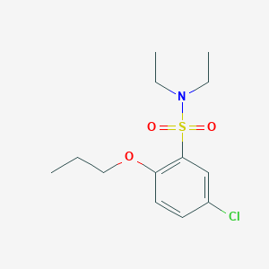 molecular formula C13H20ClNO3S B272307 5-chloro-N,N-diethyl-2-propoxybenzenesulfonamide 