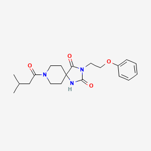 8-(3-Methylbutanoyl)-3-(2-phenoxyethyl)-1,3,8-triazaspiro[4.5]decane-2,4-dione
