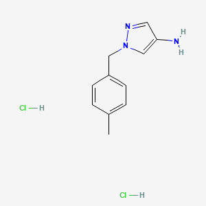 molecular formula C11H15Cl2N3 B2723090 1-(4-Methylbenzyl)-1H-pyrazol-4-amine dihydrochloride CAS No. 1189462-86-9