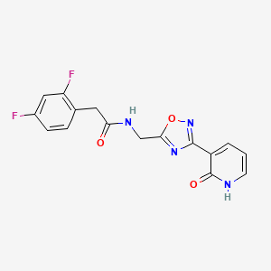 2-(2,4-difluorophenyl)-N-((3-(2-oxo-1,2-dihydropyridin-3-yl)-1,2,4-oxadiazol-5-yl)methyl)acetamide