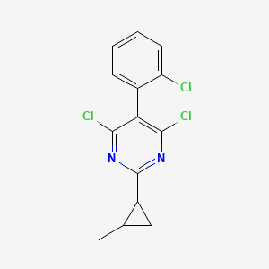 4,6-Dichloro-5-(2-chlorophenyl)-2-(2-methylcyclopropyl)pyrimidine