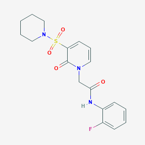 N-(2-fluorophenyl)-2-(2-oxo-3-(piperidin-1-ylsulfonyl)pyridin-1(2H)-yl)acetamide