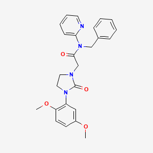 molecular formula C25H26N4O4 B2723132 N-benzyl-2-(3-(2,5-dimethoxyphenyl)-2-oxoimidazolidin-1-yl)-N-(pyridin-2-yl)acetamide CAS No. 1324349-50-9