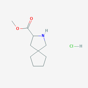 molecular formula C10H18ClNO2 B2723145 甲基-2-氮杂螺[4.4]壬烷-3-羧酸酯 盐酸盐 CAS No. 1822446-57-0