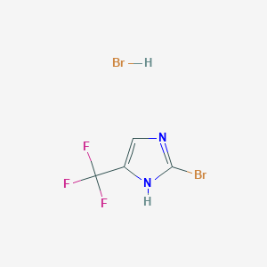 molecular formula C4H3Br2F3N2 B2723149 2-Bromo-5-(trifluoromethyl)-1H-imidazole hydrobromide CAS No. 2172572-77-7