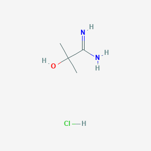 molecular formula C4H11ClN2O B2723168 2-Hydroxy-2-methylpropanimidamide hydrochloride CAS No. 3619-62-3
