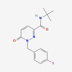 molecular formula C16H18FN3O2 B2723172 N-(tert-butyl)-1-(4-fluorobenzyl)-6-oxo-1,6-dihydropyridazine-3-carboxamide CAS No. 1203072-16-5