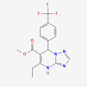 Methyl 5-ethyl-7-(4-(trifluoromethyl)phenyl)-4,7-dihydro-[1,2,4]triazolo[1,5-a]pyrimidine-6-carboxylate