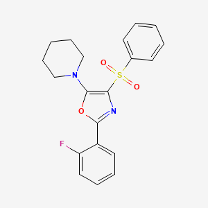 2-(2-Fluorophenyl)-4-(phenylsulfonyl)-5-(piperidin-1-yl)oxazole