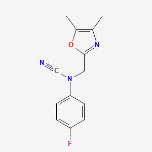 N-cyano-N-[(4,5-dimethyl-1,3-oxazol-2-yl)methyl]-4-fluoroaniline