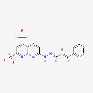 3-phenylacrylaldehyde N-[5,7-bis(trifluoromethyl)[1,8]naphthyridin-2-yl]hydrazone