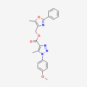 (5-methyl-2-phenyl-1,3-oxazol-4-yl)methyl 1-(4-methoxyphenyl)-5-methyl-1H-1,2,3-triazole-4-carboxylate