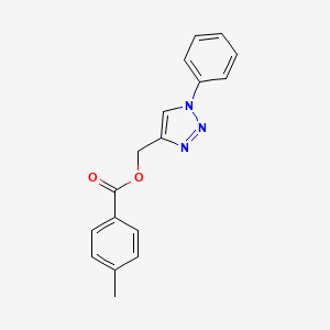 molecular formula C17H15N3O2 B2723214 (1-苯基-1H-1,2,3-三唑-4-基)甲基-4-甲基苯甲酸酯 CAS No. 338757-09-8