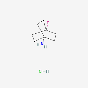 molecular formula C8H15ClFN B2723218 4-Fluorobicyclo[2.2.2]octan-1-amine hydrochloride CAS No. 1397343-11-1; 78385-91-8
