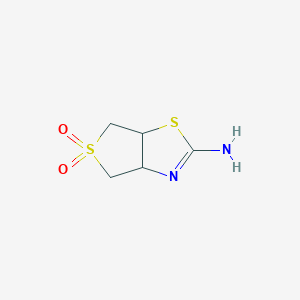 molecular formula C5H8N2O2S2 B2723222 tetrahydrothieno[3,4-d][1,3]thiazol-2(3H)-imine 5,5-dioxide CAS No. 300716-76-1