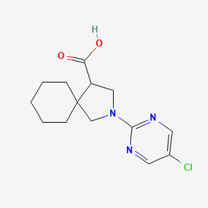 molecular formula C14H18ClN3O2 B2723232 2-(5-氯嘧啶-2-基)-2-氮杂螺[4.5]癸烷-4-羧酸 CAS No. 2034336-34-8