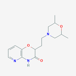 molecular formula C15H21N3O3 B2723235 2-[2-(2,6-dimethylmorpholin-4-yl)ethyl]-2H,3H,4H-pyrido[3,2-b][1,4]oxazin-3-one CAS No. 1272756-29-2