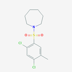 molecular formula C13H17Cl2NO2S B2723242 1-(2,4-二氯-5-甲基苯磺酰)-氮杂庚烷 CAS No. 325812-40-6