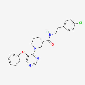 molecular formula C24H23ClN4O2 B2723243 1-[1]benzofuro[3,2-d]pyrimidin-4-yl-N-[2-(4-chlorophenyl)ethyl]piperidine-3-carboxamide CAS No. 1113118-12-9