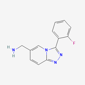 molecular formula C13H11FN4 B2723257 [3-(2-Fluorophenyl)-[1,2,4]triazolo[4,3-a]pyridin-6-yl]methanamine CAS No. 1439897-81-0