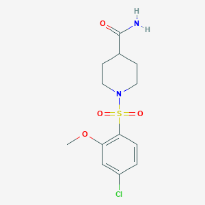 molecular formula C13H17ClN2O4S B272326 1-[(4-Chloro-2-methoxyphenyl)sulfonyl]-4-piperidinecarboxamide 