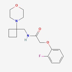molecular formula C17H23FN2O3 B2723267 2-(2-Fluorophenoxy)-N-[(1-morpholin-4-ylcyclobutyl)methyl]acetamide CAS No. 2380069-54-3