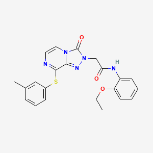 molecular formula C22H21N5O3S B2723271 N-(2-ethoxyphenyl)-2-(3-oxo-8-(m-tolylthio)-[1,2,4]triazolo[4,3-a]pyrazin-2(3H)-yl)acetamide CAS No. 1251629-69-2
