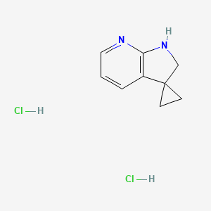 molecular formula C9H12Cl2N2 B2723305 2',3'-Dihydrospiro{cyclopropane-1,1'-pyrrolo[2,3-b]pyridine}dihydrochloride CAS No. 2197054-37-6