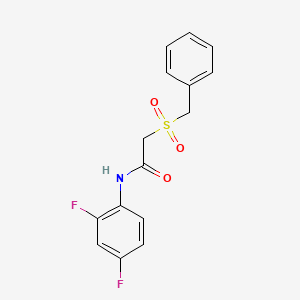 molecular formula C15H13F2NO3S B2723310 2-(benzylsulfonyl)-N-(2,4-difluorophenyl)acetamide CAS No. 885908-68-9