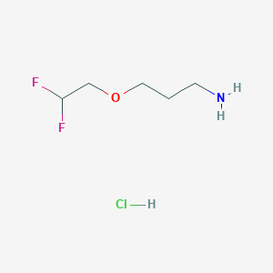 molecular formula C5H12ClF2NO B2723311 3-(2,2-Difluoroethoxy)propan-1-amine hydrochloride CAS No. 1394041-00-9