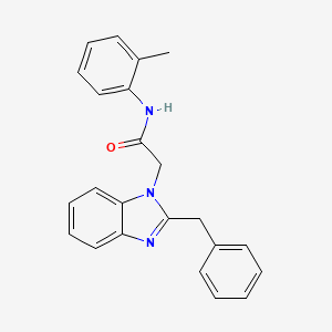 molecular formula C23H21N3O B2723326 2-(2-benzyl-1H-1,3-benzodiazol-1-yl)-N-(2-methylphenyl)acetamide CAS No. 955325-29-8