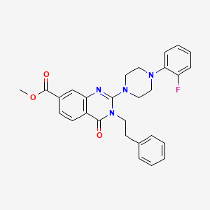 N-(3-chloro-4-fluorophenyl)-3-{[5-(4-methylphenyl)pyrimidin-2-yl]amino}benzamide