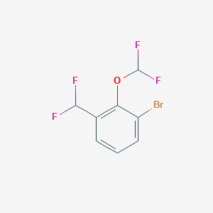 molecular formula C8H5BrF4O B2723341 1-Bromo-2-(difluoromethoxy)-3-(difluoromethyl)benzene CAS No. 2248347-73-9