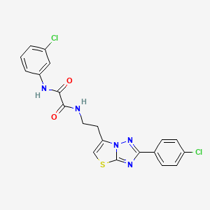 molecular formula C20H15Cl2N5O2S B2723344 N1-(3-氯苯基)-N2-(2-(2-(4-氯苯基)噻唑并[3,2-b][1,2,4]三嗪-6-基)乙基)草酰胺 CAS No. 894036-35-2