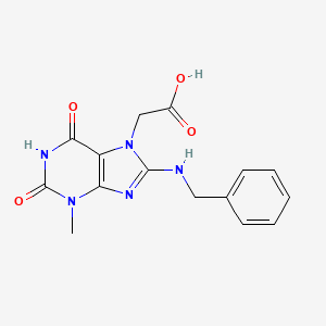 2-(8-(benzylamino)-3-methyl-2,6-dioxo-2,3-dihydro-1H-purin-7(6H)-yl)acetic acid