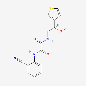molecular formula C16H15N3O3S B2723355 N1-(2-cyanophenyl)-N2-(2-methoxy-2-(thiophen-3-yl)ethyl)oxalamide CAS No. 1448074-01-8