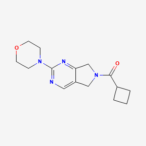 molecular formula C15H20N4O2 B2723365 环丁基(2-吗啉基-5H-吡咯[3,4-d]嘧啶-6(7H)-基)甲酮 CAS No. 2034272-92-7