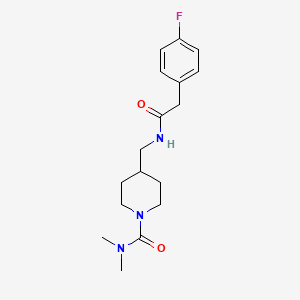 molecular formula C17H24FN3O2 B2723367 4-((2-(4-fluorophenyl)acetamido)methyl)-N,N-dimethylpiperidine-1-carboxamide CAS No. 2034459-18-0