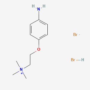 B2723375 2-(4-Aminophenoxy)-N,N,N-trimethylethanaminium bromide hydrobromide CAS No. 1076196-38-7