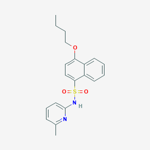 molecular formula C20H22N2O3S B272338 4-butoxy-N-(6-methylpyridin-2-yl)naphthalene-1-sulfonamide 